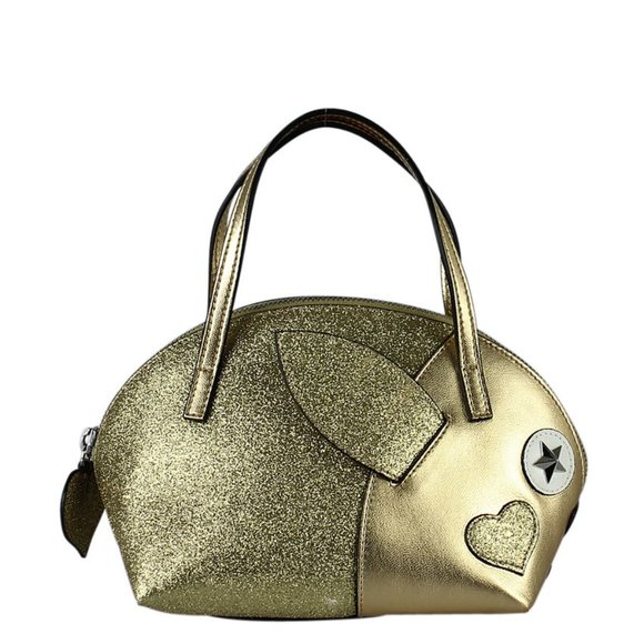 Gucci 457138 Childrens Rabbit Top Handle Gold Leather Shoulder Bag 207536